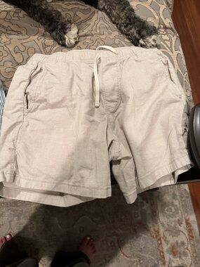 Hollister Men's Beige Drawstring Casual Shorts